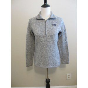 PATAGONIA WOMENS LONG SLEEVED GREY 1/4 ZIP  BETTER SWEATER MEDIUM
